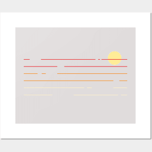 90s Sunset Lines Posters and Art